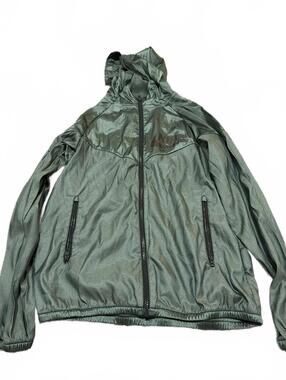 Nike Boys Windbreaker Jacket XL Green Hooded